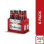 Cerveza budweiser 343ml pack x6............